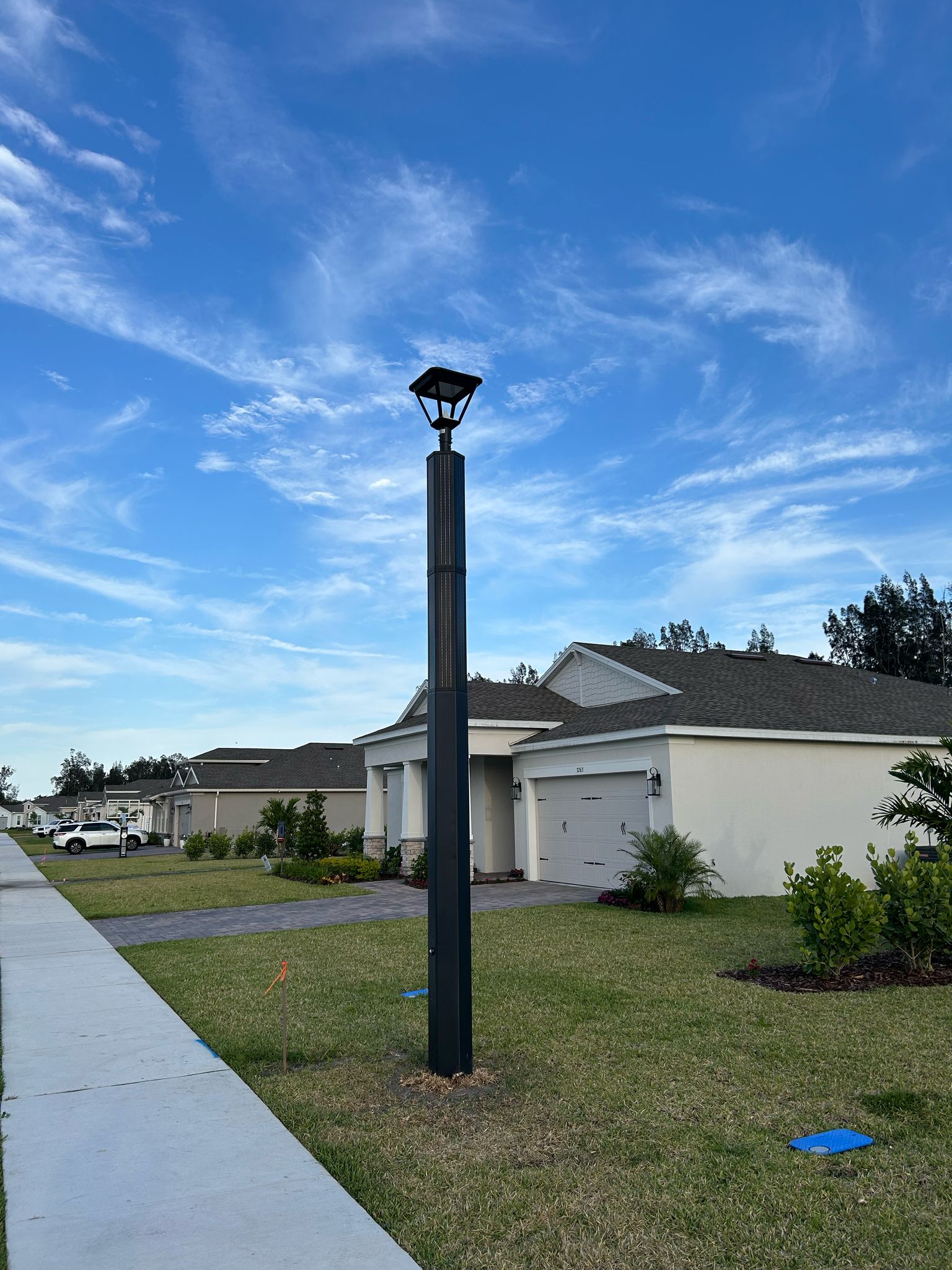 SolarPath solar street light in the Armen Groves neighborhood