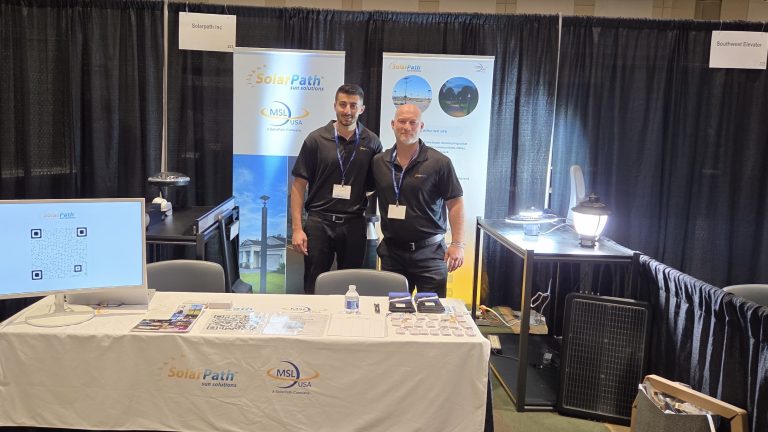 SolarPath team at the company trade-show booth