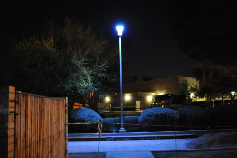 T-Bird solar pole light installation