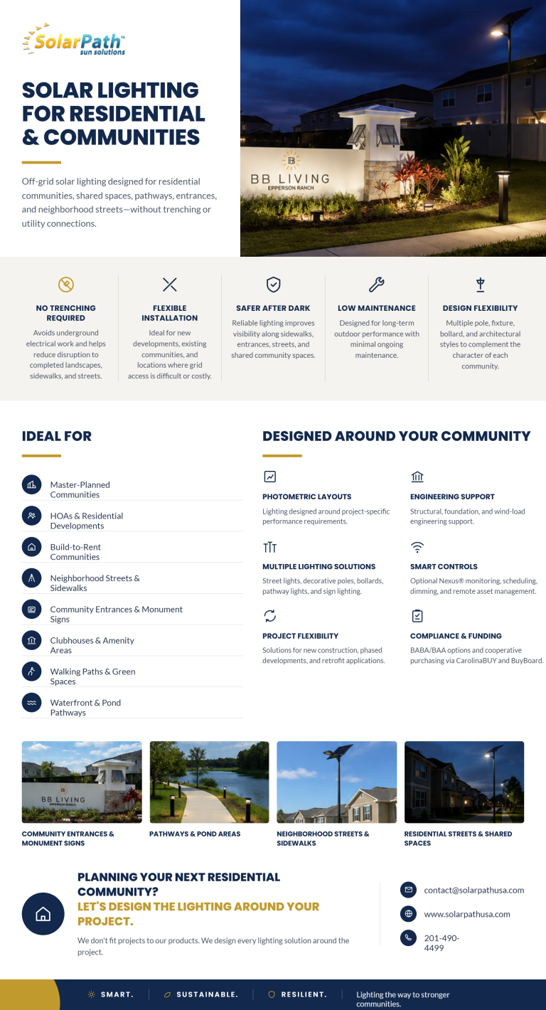 SolarPath one-pager - Residential Communities