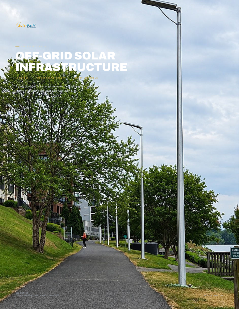 SolarPath Off-Grid Solar Infrastructure Specifiers Guide cover